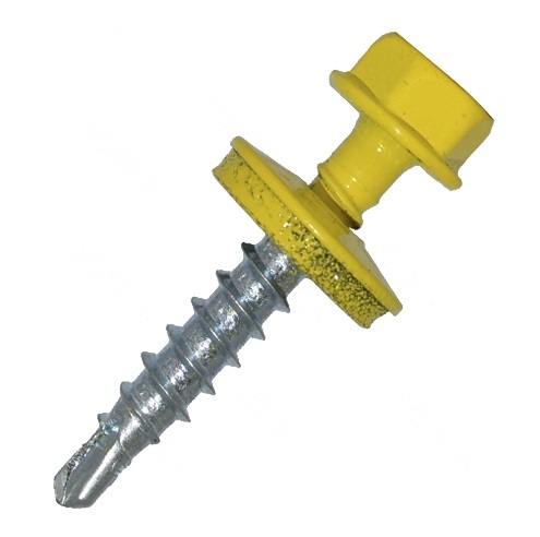 Саморез Ш.Г.К. 4,8*70мм RAL 1018 Желтый, (шт)