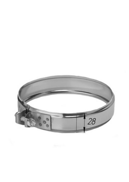 Хомут обжимной Ф100 (нерж. сталь 0,5 мм)