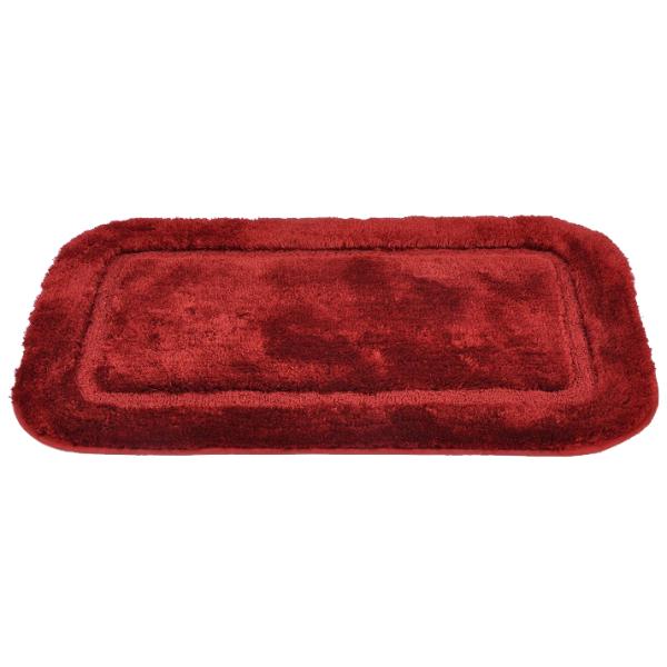Коврик для ванной комнаты Zalel Lux Border 80х50 см, темно-бордовый