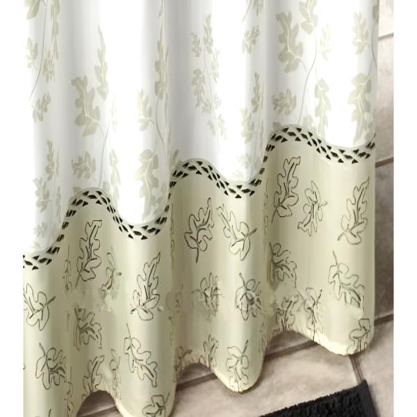 Штора для ванной комнаты Zalel YQL 1214 180x200 см полиэстер, белая, спокойствие