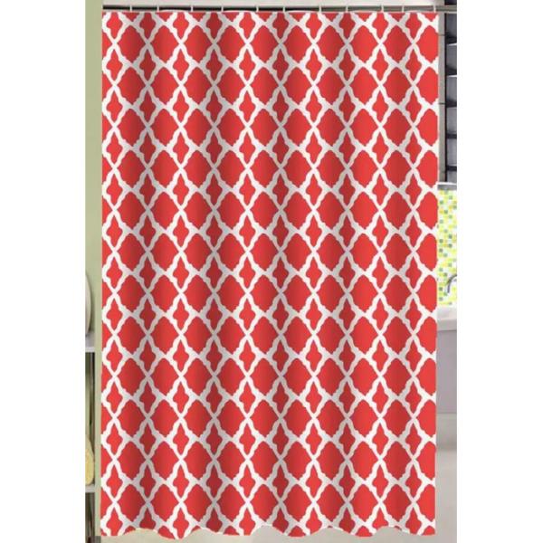 Штора для ванной комнаты Zalel ZL 13 180x200 см полиэстер, красная, страна чудес