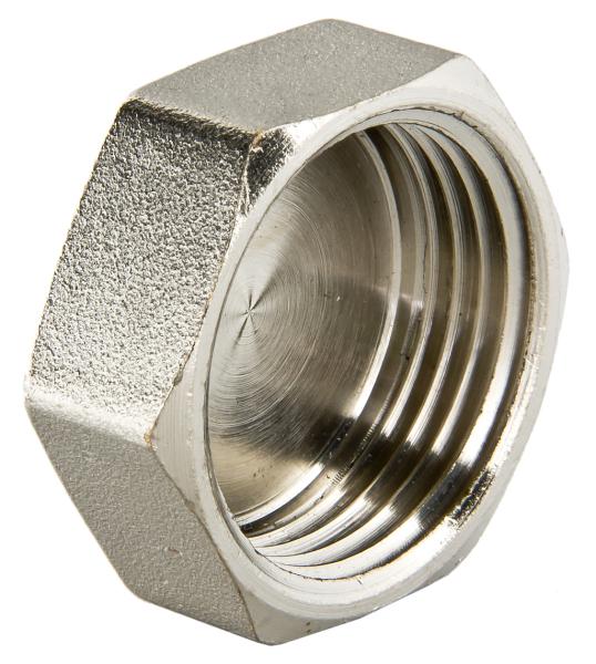 Заглушка (заглушка на трубу) 3/4", Valtec 590 никелированная латунь (10)