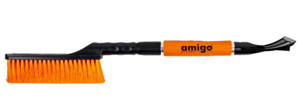 Щетка-сметка телескопическая для уборки снега 650-820 мм, Amigo