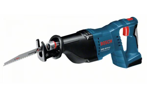 Ножовка аккумуляторная Bosch GSA 18V-LI C, Li-Ion, 18 В, 28 мм, 2400 - 2700 ход/мин, 1 АКБ, ЗУ, коробка
