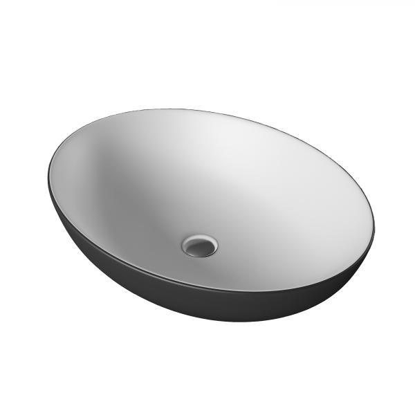 Раковина накладная EvaGold A433WGM 51,5x39 см, серая EG090012