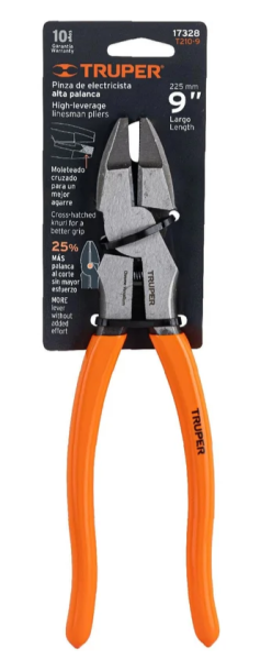 Плоскогубцы с увеличенным рычагом 230мм T210-9, Truper