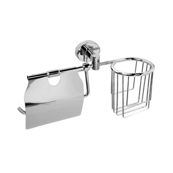 Держатель для туалетной бумаги c корзиной АкваЛиния F045