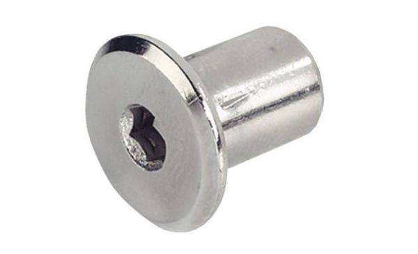 Втулочная гайка 9х12 мм, SW4, сталь никелированная, Hafele, 264.75.762