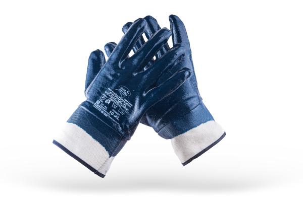 Перчатки нитриловые с манжетом-защитная крага 10 (XL) Petrol-K, Gold Manibus