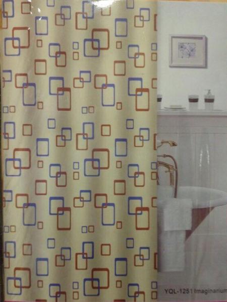 Штора для ванной комнаты Zalel ECO YQL1251 180x200 см полиэстер, бежевая