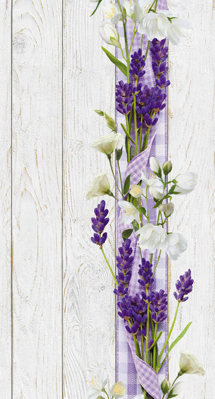 Панель стеновая 2,7х0,25м "Кантри (декор Лаванда )" 8мм( 8/645 )