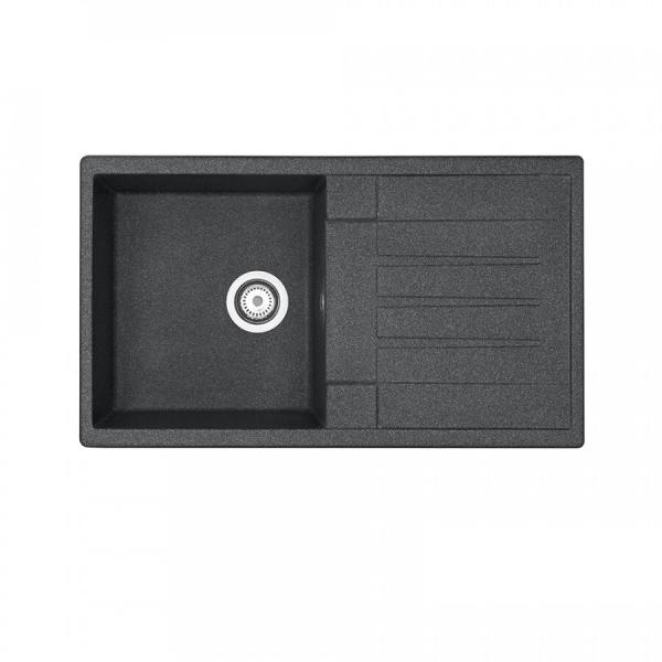 Мойка кухонная Aquaton Верона прямоугольная 86x50 см, искусст. камень, графит, 1A710032VR210