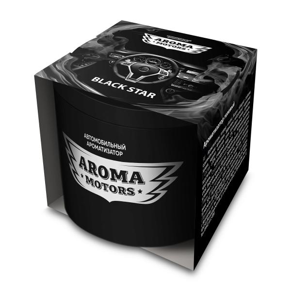 Ароматизатор гелевый «Aroma Motors» BLACK STAR (круглый), Grass
