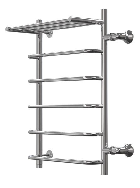 Полотенцесушитель водяной Арго Магия Классик П6 500x800 мм, боковое подключение слева 500 мм, полка