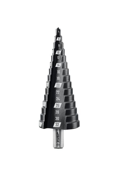 Сверло по металлу ступенчатое 4-32 мм P4М2, шестигранный хвостовик, Зубр