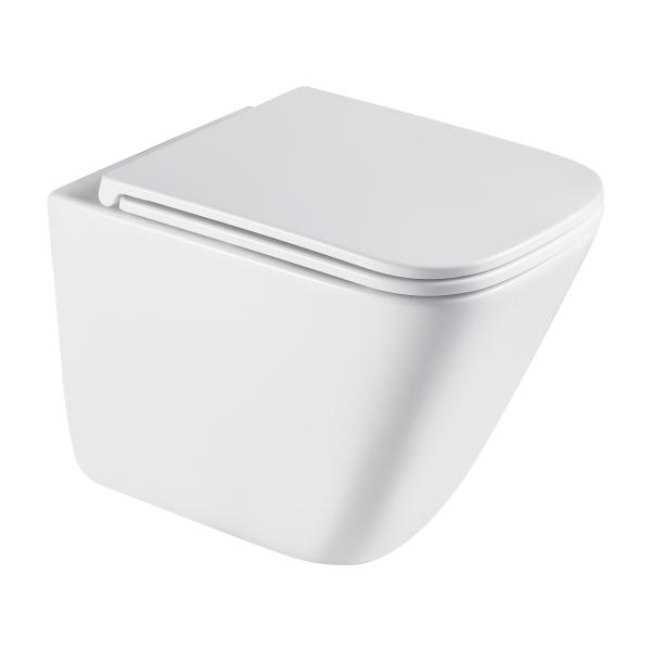 Унитаз подвесной Hydroom Qubo HD-102PT3 безободковый, сиденье с микролифтом, смыв торнадо