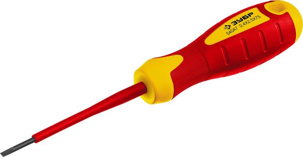 Отвертка диэлектрическая SL 2.5 x 75 мм до 1000В Профессионал, ЗУБР