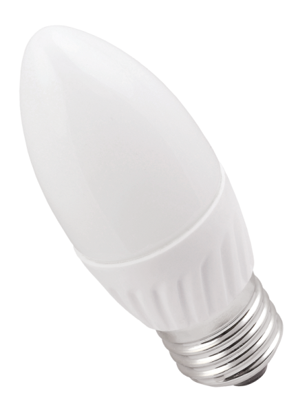 Лампа светодиодная (LED) "свеча" Е27 5Вт (450Лм) 4000К 230В IEK ECO (708603)