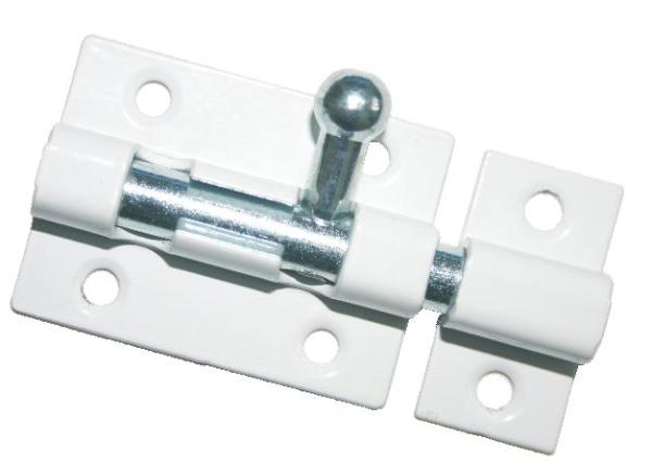 Задвижка накладная ЗТ-4, Металлист, полимер белый