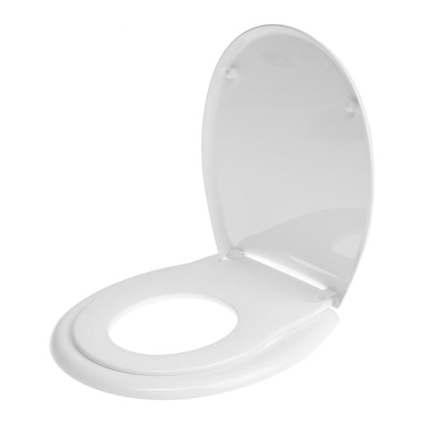 Сиденье для унитаза УКЛАД "Семейное" полипропилен, СУ 80C.09.80/СУ 80C.09.120