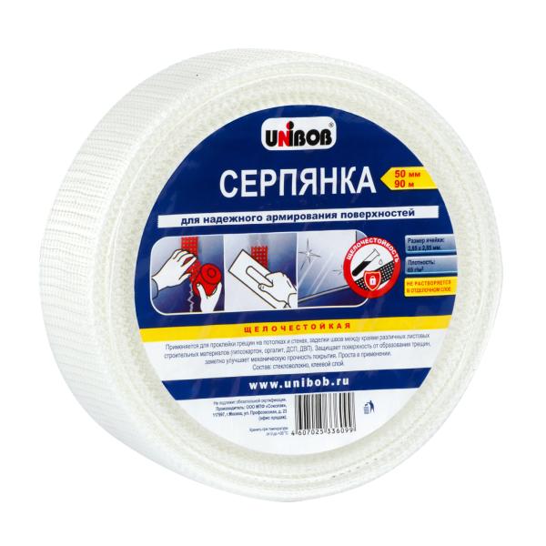 Серпянка стеклотканевая Unibob, 50 мм x 90 м