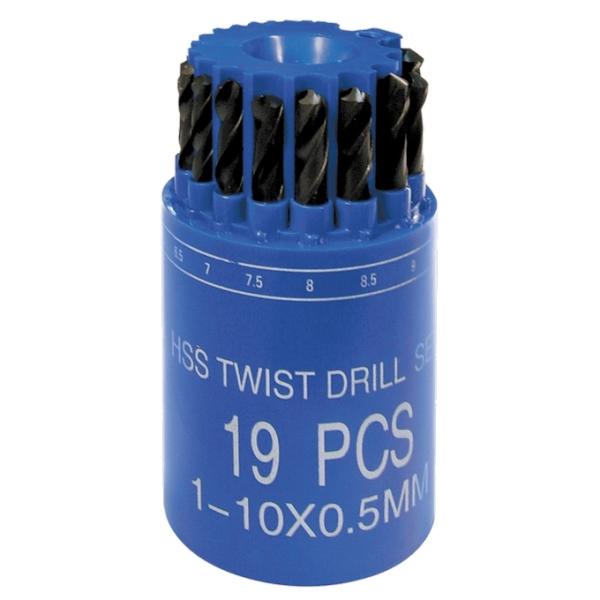 Набор сверл по металлу 1-10 мм HSS, цилиндрический хвостовик, Sparta