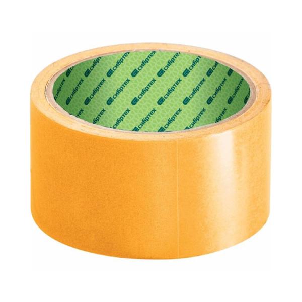 Лента клейкая двусторонняя,38ммх25м, на полипропиленовой основе (88807) (Сибртех)