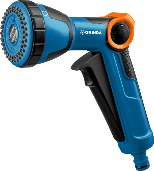 Пистолет полив. GRINDA PROLine X-S, двухкомпонент., душевой 4 режима, курок спереди (арт.429165)