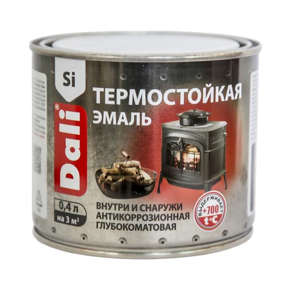 Эмаль термостойкая серебро 0,4л DALI