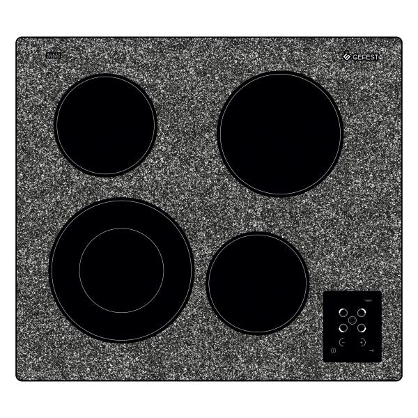 Панель варочная электрическая Gefest ЭС В СН 4231 К42, черная