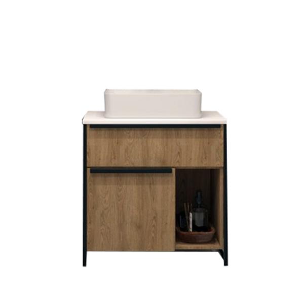 Тумба Eva Gold Irvin 80 крафт золотой под раковину Олимпия 56