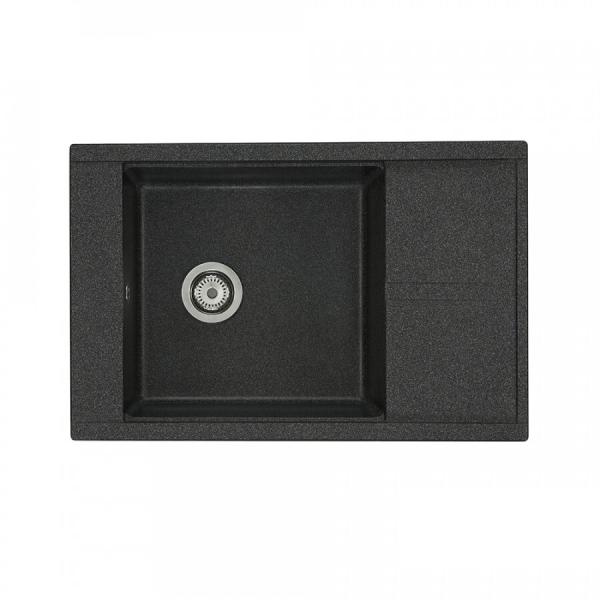 Мойка кухонная Aquaton Делия прямоугольная 78x51 см, искусст. камень, графит, 1A715132DE210