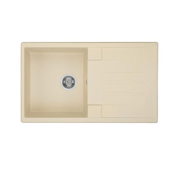 Мойка кухонная Aquaton Верона прямоугольная 86x50 см, искусст. камень, шампань, 1A710032VR290
