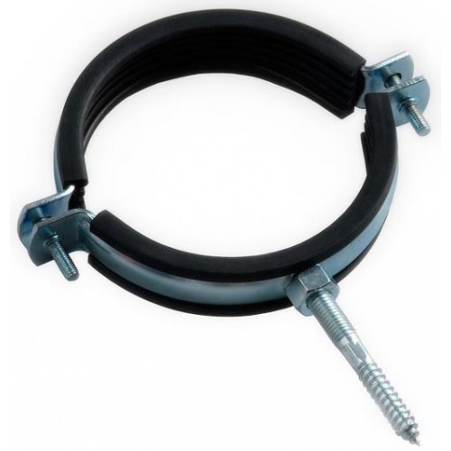 Кронштейн (хомут со шп.)стальной с резин. упл. 108 -116 (4")