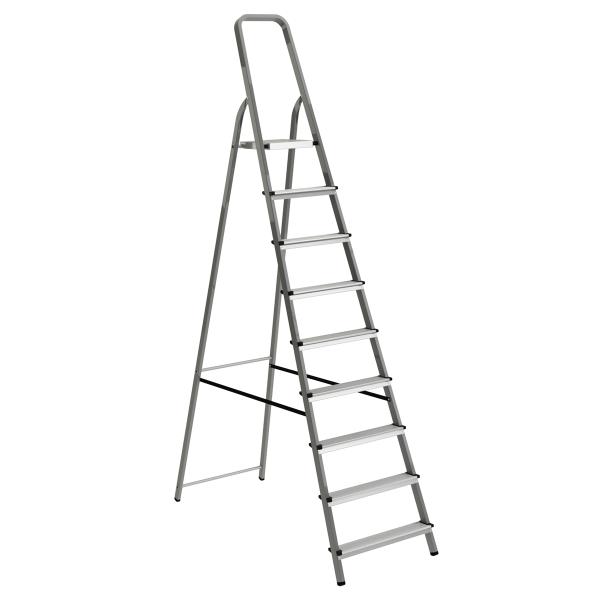 Лестница-стремянка Новая Высота NV1130, 9 ступеней, рабочая нагрузка 150 кг