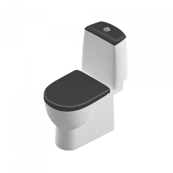 Унитаз-компакт Sanita Luxe Best Color Black SL DM с сиденьем Soft Close