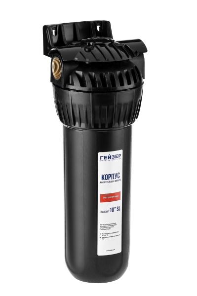 Фильтр магистральный Гейзер SL10, 3/4", для горячей воды, латунная вставка