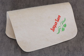 Коврик для бани белый "Добрая баня"