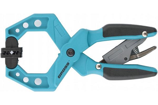 Струбцина клещеобразная, пласт. корпус, храповый механизм жесткой фиксац.4"/100мм(20805) (Gross)