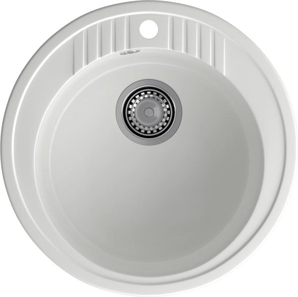 Мойка кухонная GranFest Rondo 520 круглая 52 см, искусст. камень, иней, R-520