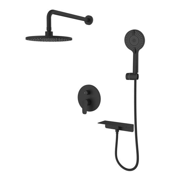 Душевая система Milardo Rora скрытого монтажа RORBL02M67 черная