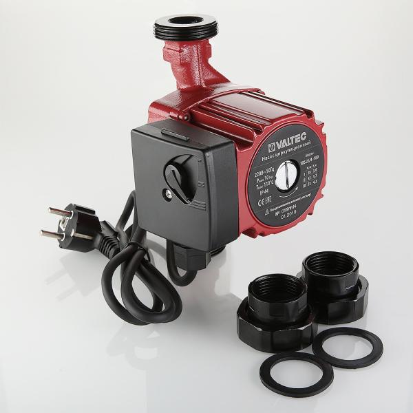 Насос циркуляционный Valtec VRS 25/4, 180 мм, с гайками