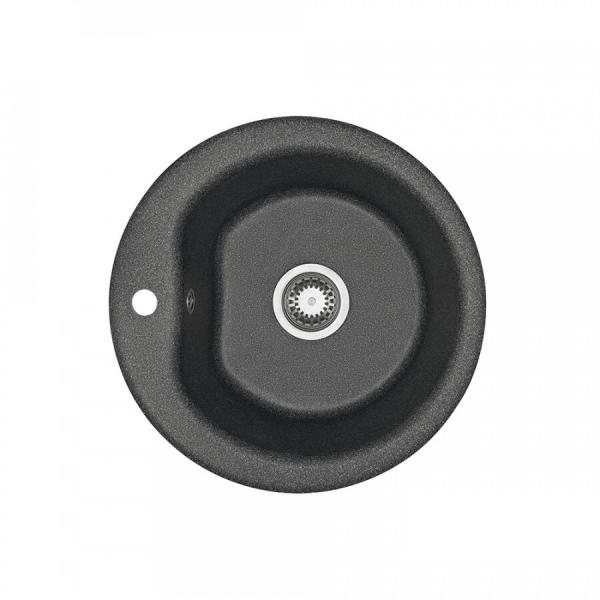 Мойка кухонная Aquaton Мида круглая 51 см, искусст. камень, графит, 1A712732MD210