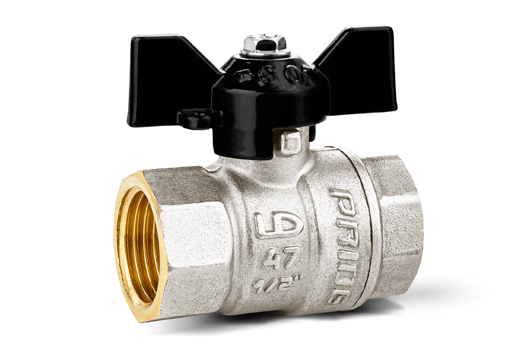 Кран шаровой для воды 1/2" Г-Г-Б LD Pride латунь никелированная (30)