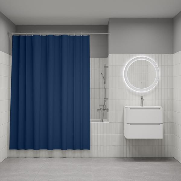 Штора для ванной комнаты Iddis BS04P18i11 180x200 см полиэстер, синяя