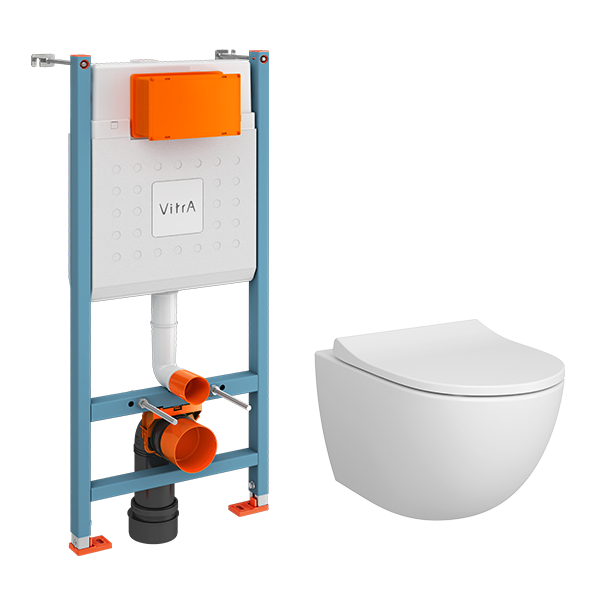 Комплект унитаз подвесной VitrA Sento с инсталляцией