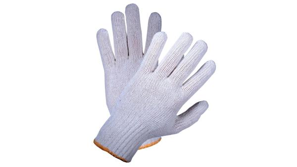 Перчатки ХБ без ПВХ 5 нит. 10 класс, белые, Золотая перчатка