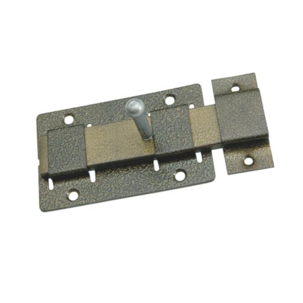 Задвижка дверная ЗД-02, Металлист, полимер серебро, прямоугольный ригель