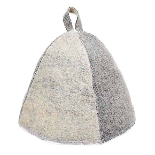 Шапка для бани Комби серая "Hot Pot" (войлок), арт.41160