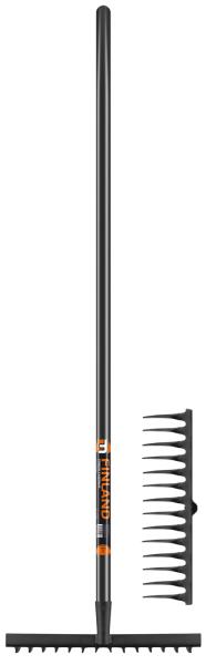 Грабли садовые с черным черенком, 14 зубьев, 1705-Ч, Finland